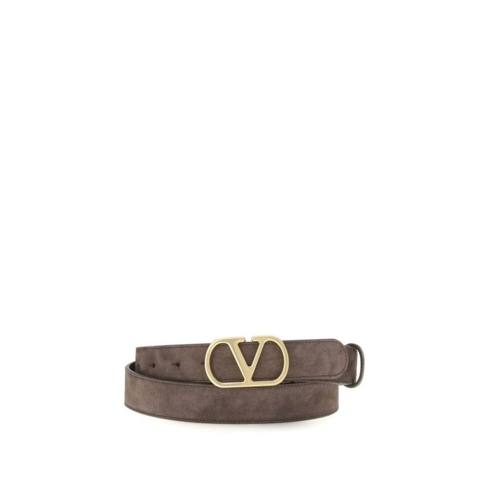 Valentino Garavani Brown Calf Leather Bos Taurus Men's Belt